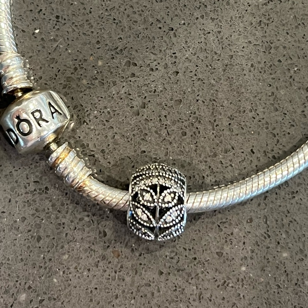 Authentic Sparkling Leaves Pandora Charm
